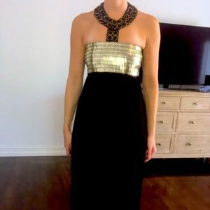 Ai Authentic Icon Black Cleopatra Maxi Dress